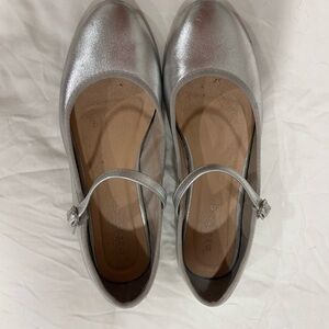 Silver Madden Girl Ballet Flats